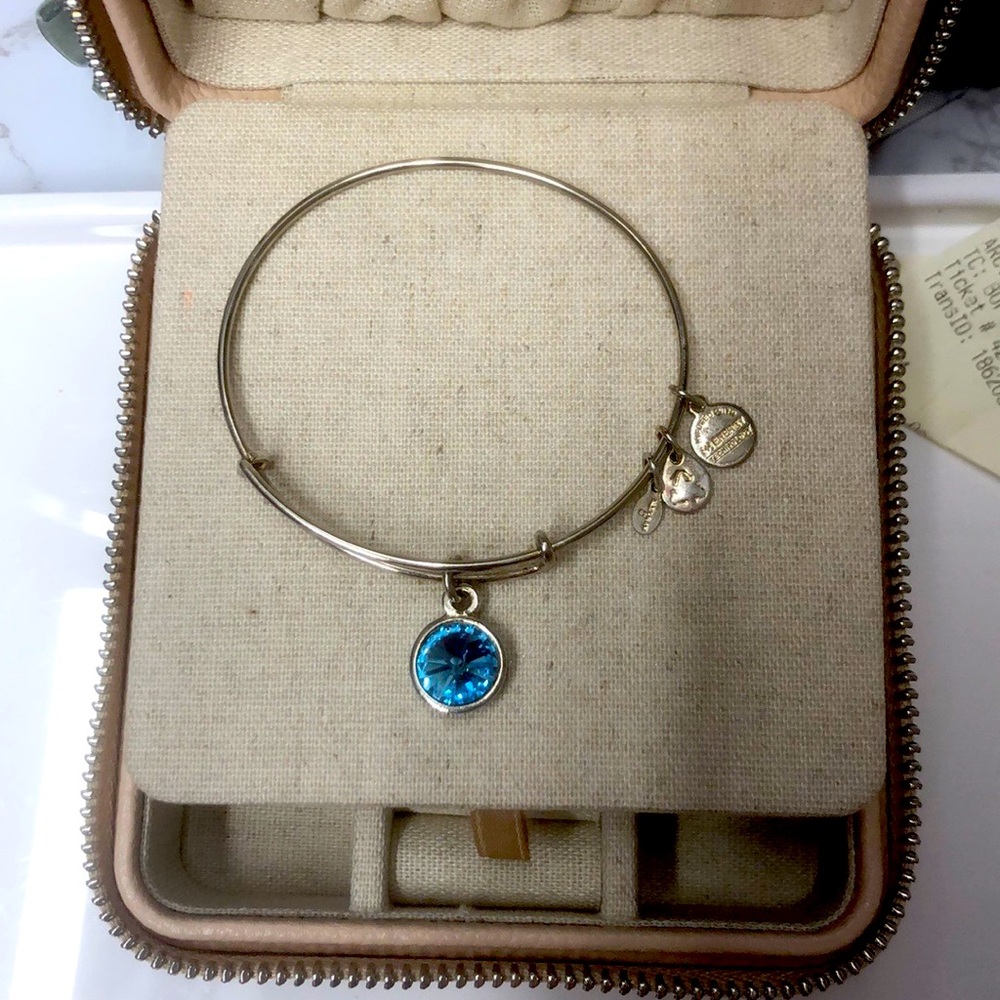 Alex and Ani Aquamarine Bangle Bracelet